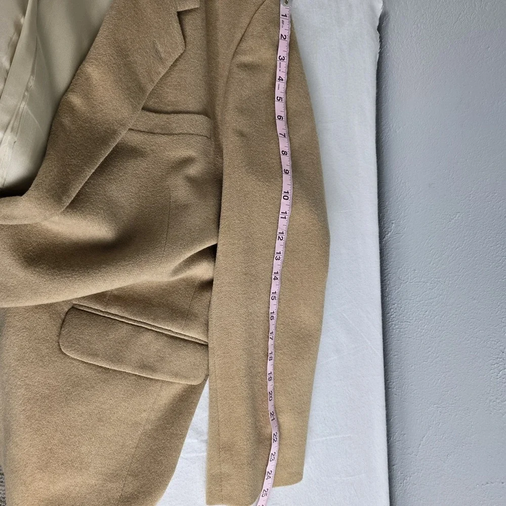 Botany 500 Mens 100% Camel Hair Blazer Overcoat‎ 46L Brown Tan Old Money